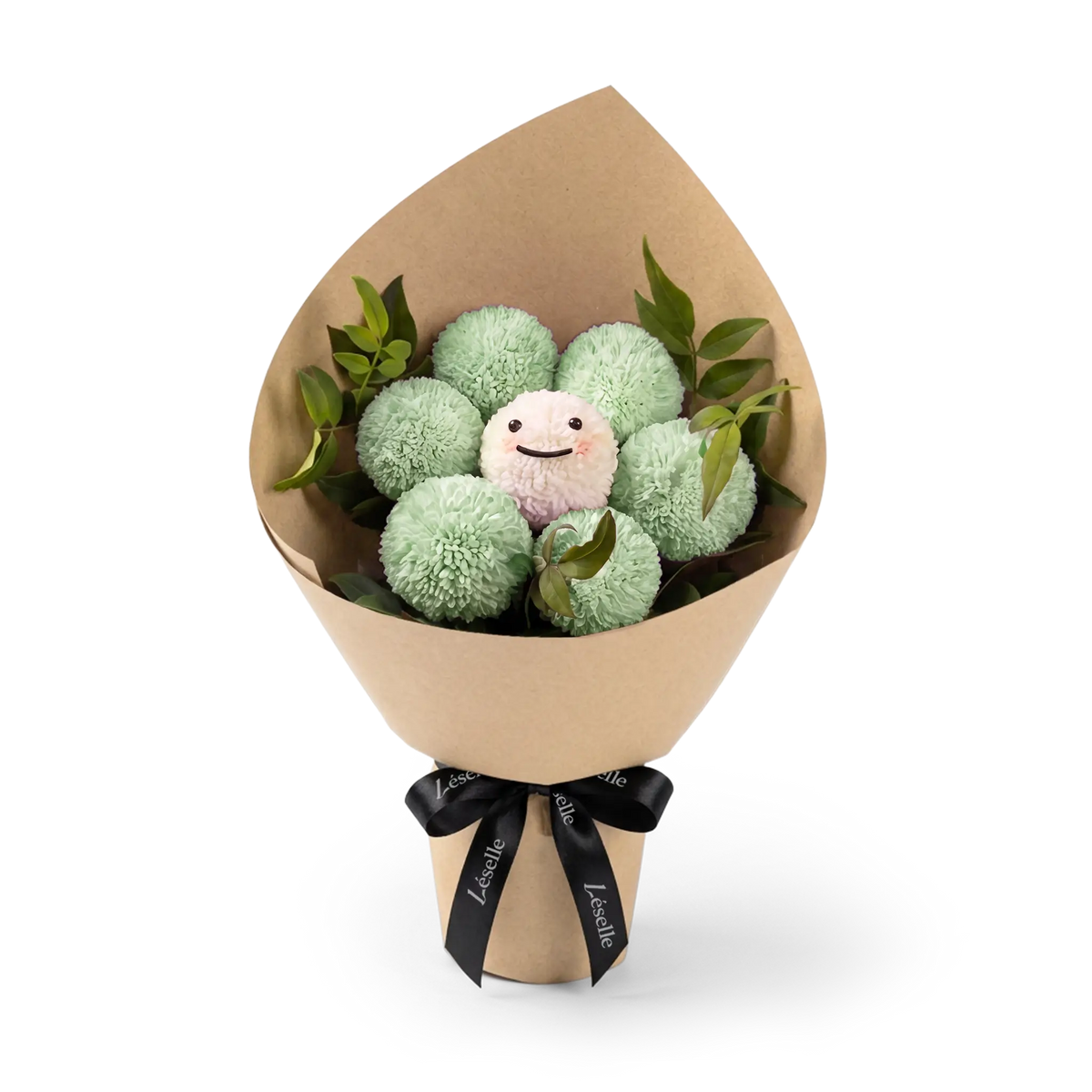 沁綠微笑乒乓菊花束