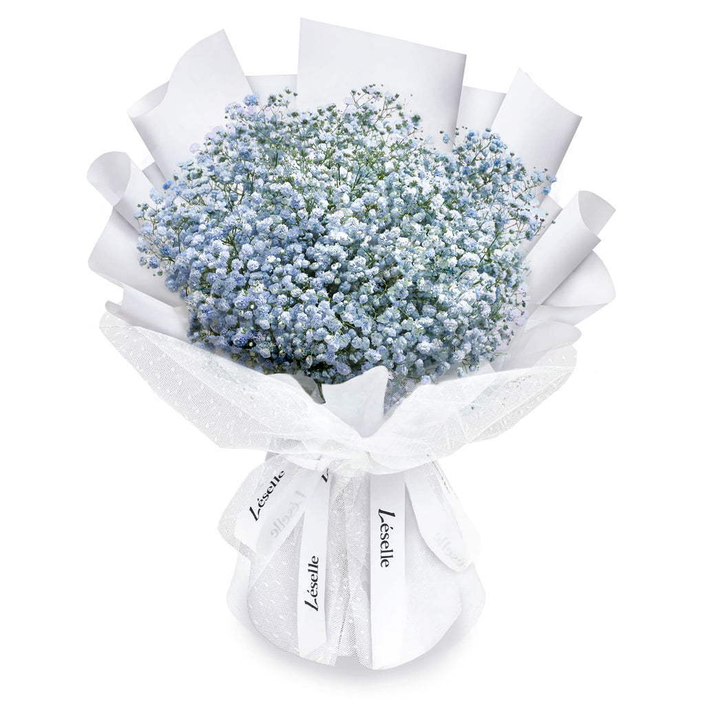 Fresh Flower Bouquet - Sky Blue Baby's Breath (M)
