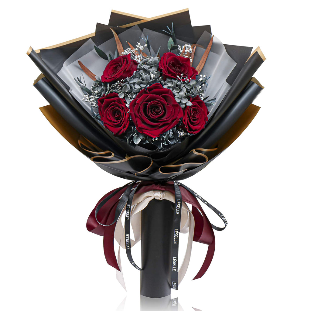 Preserved Flower Bouquet - Classic Red Roses